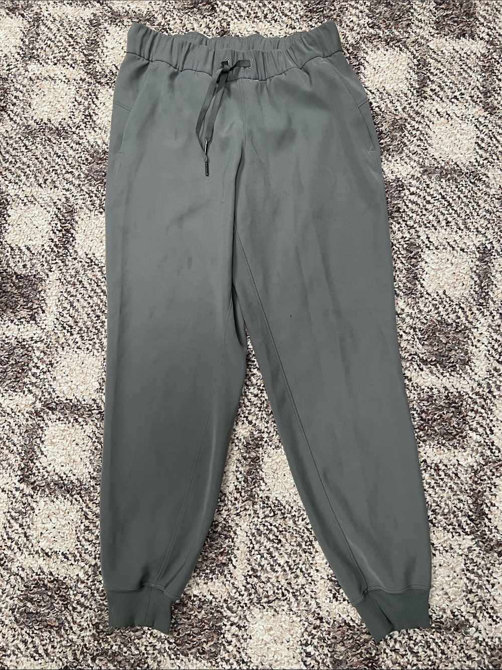 Men's Drawstring Jogger Pants in Olive Green